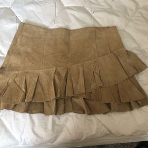 Suede skirt